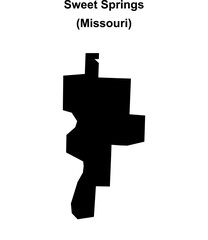 Sweet Springs (Missouri) blank outline map