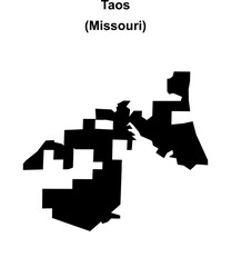 Taos (Missouri) blank outline map