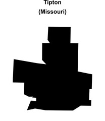 Tipton (Missouri) blank outline map