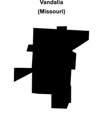 Vandalia (Missouri) blank outline map