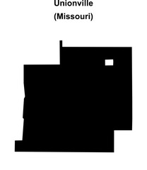Unionville (Missouri) blank outline map
