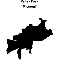 Valley Park (Missouri) blank outline map