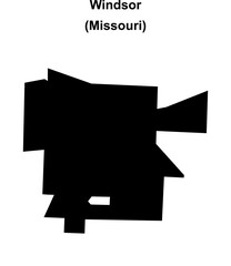 Windsor (Missouri) blank outline map