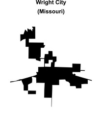 Wright City (Missouri) blank outline map