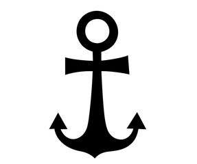Black Anchor Silhouette &mdash; Maritime  Representing Stability, Hope, Navigation and Sea Travel