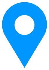 シンプルなマップピンのイメージ ベクター ブルー