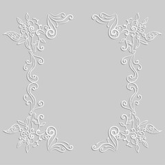 Vector ornate frame in Victorian style. Element for design. Place for your text.