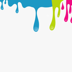 Colorful Dripping Paint Splashes Abstract Background Design
