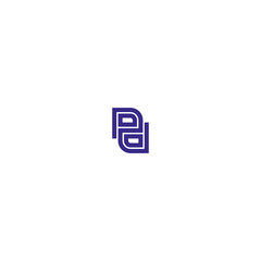Initials Letter Pd Logo
