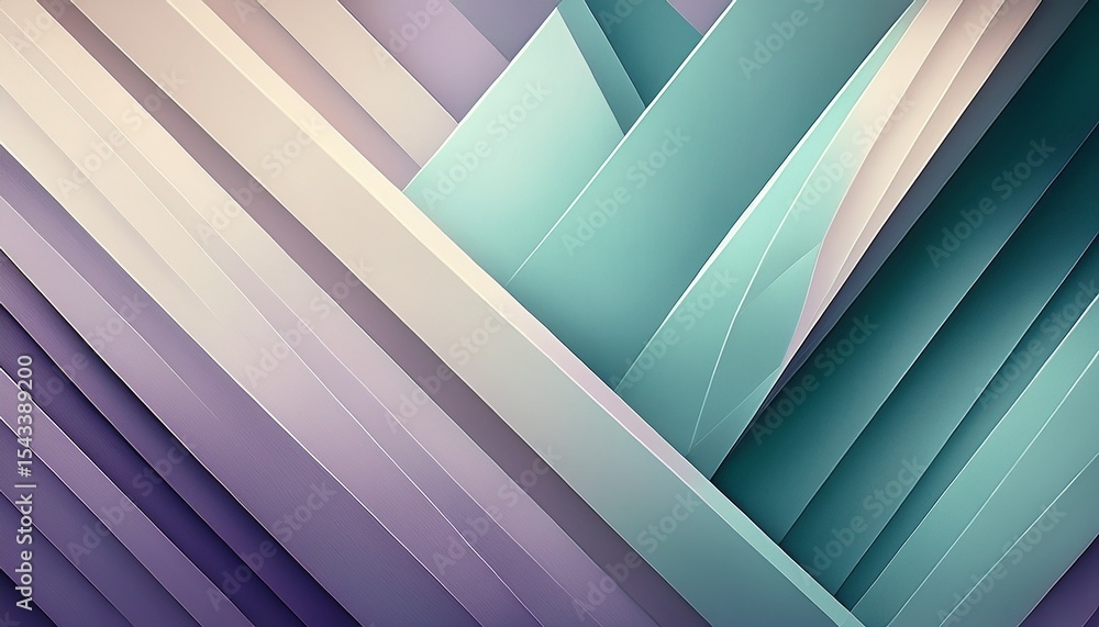 Poster abstract refined background angular lines soft muted colors lavender pale teal sharp lines structure