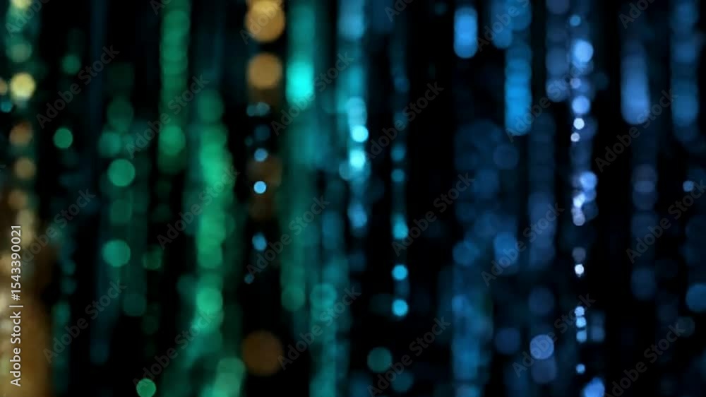 Aufkleber abstract bokeh background with blue green lights for overlay and motion graphics design