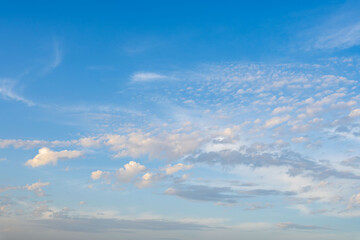  6月の空　夕暮れの青空と雲15