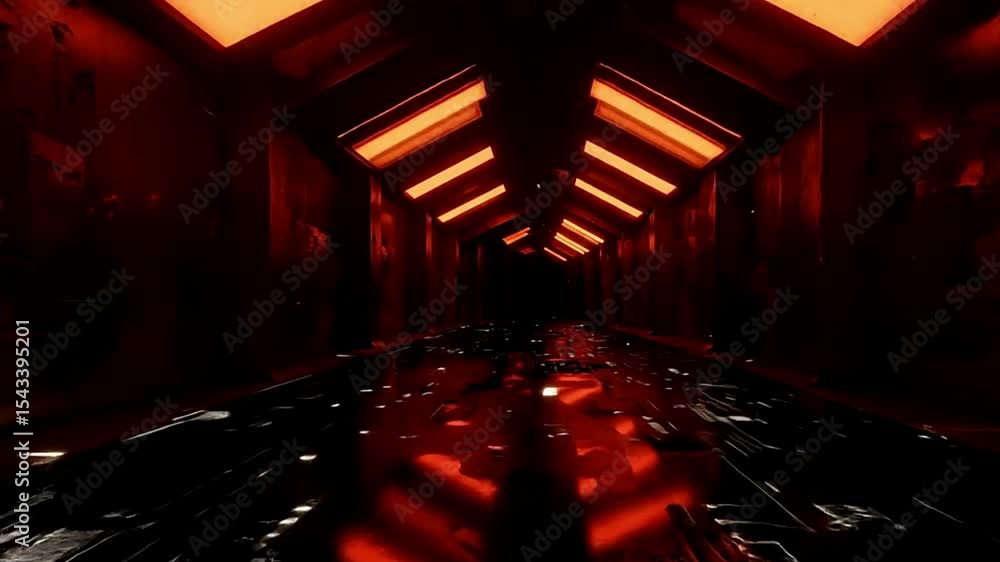 Aufkleber red light tunnel animation loop background video for visuals and vj loops motion graphics design 100