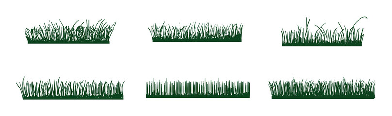 Spring Grass set of green grass set of green grass, Set of green grass on transparent background
vector illustration.