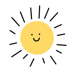 smiling sun cartoon