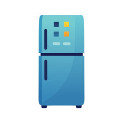 Colorful Double Door Refrigerator Illustration