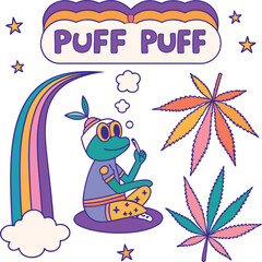 set of cartoon sea animals