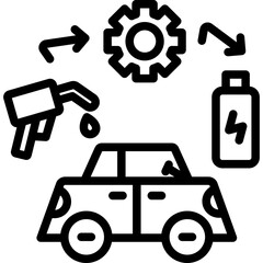 Hybrid Car Icon