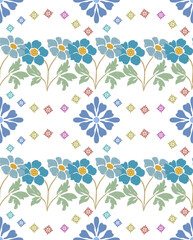 Seamless Flower Pattern - Vector