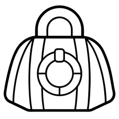 First Aid Bag Outline Vector 