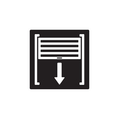 pull down door to close icon symbol sign vector
