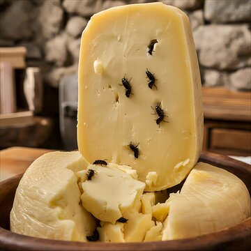 Casu Marzu: Sardinian delicacy. Casu marzu is a traditional Sardinian sheep milk cheese that contains live insect larvae, making it known as "maggot cheese".