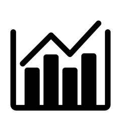 Bar chart icon for analytics or statistics display.