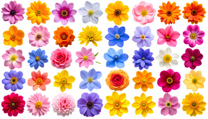 Spring Bloom  Vibrant Seasonal Flower Isolated on Transparent Background PNG