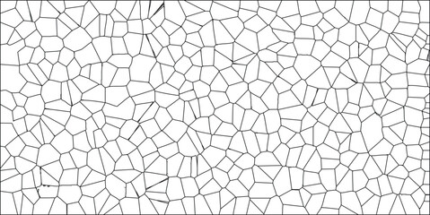 Abstract cellular pattern created with black lines and white background perfect for modern designs