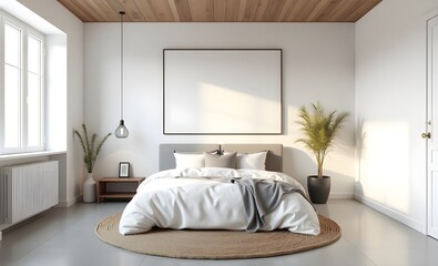 Contemporary Bedroom Interior Featuring Sleek Bed