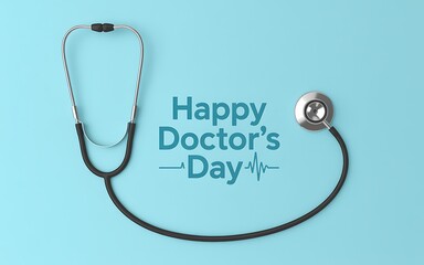 Happy Doctor's Day A Minimalist Design Featuring a Stethoscope
