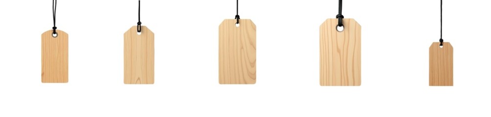 Fototapeta premium wooden price tag hanger png