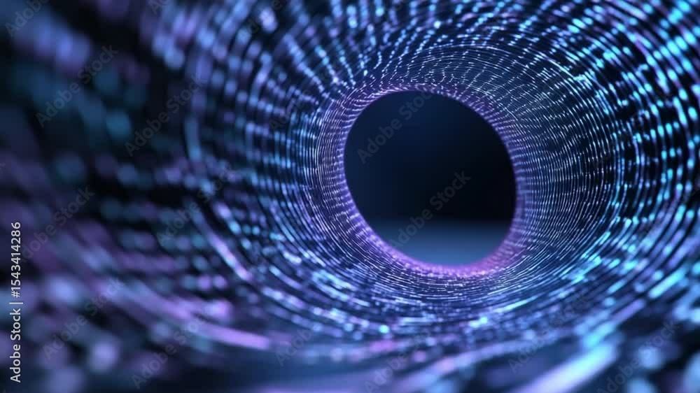 Aufkleber Celestial Convergence: This captivating image plunges viewers into a visually stunning simulation of a theoretical black hole, with its gravitational pull demonstrated by swirling cosmic energy. 