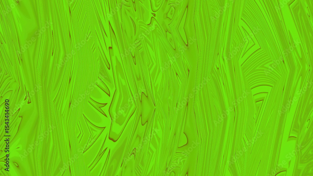 Poster abstract lime green background with textured wavy lines and geometric shapes throughout the image
