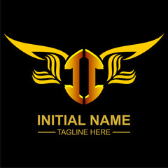 II Golden Wing Emblem Logo