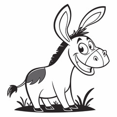 Donkey with Curved Ears Icon