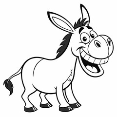 Cartoon Donkey with Bright Eyes Icon