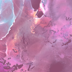 Obraz premium Retro Ink Mixing. Indian Seamless Print. Pastel