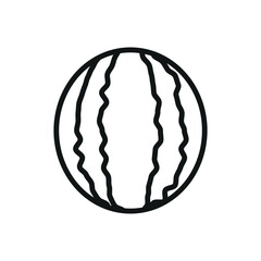 Watermelon slice with clean outline and seed detail creates a fun and fresh fruit icon.