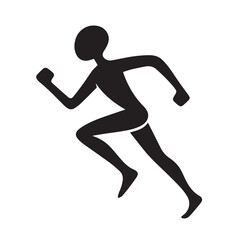 silhouette of a person running. vektor
