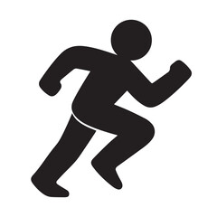 silhouette of a person running. vektor