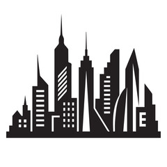 Obraz premium urban landscape silhouette. vektor