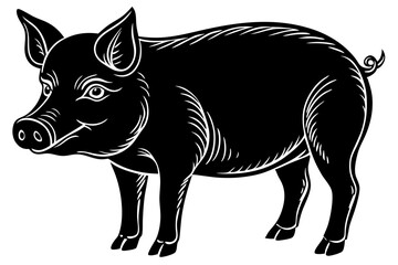 Silhouette Vector Art Illustration of