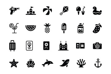 Summer Beach sports Icons collection
