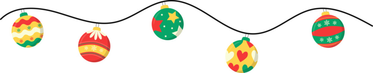 Christmas Ball Garland, Ornament hanging decoration