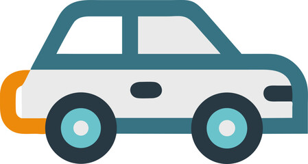 Car vector icon on white or transparent background