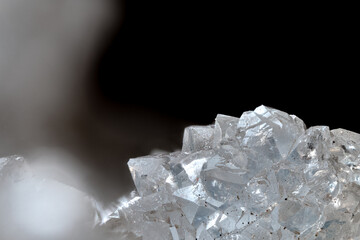ice crystals on black