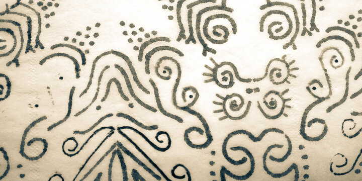 Unusual Pattern. Trendy Grunge Vintage Lines.