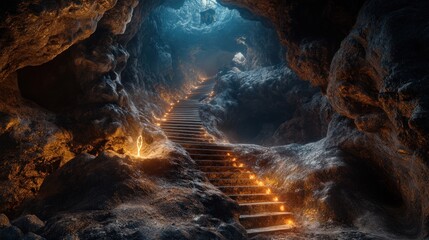 Obraz premium Abstract digital cave artwork