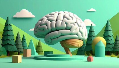 Conceptual Brain Landscape: Creative Thinking in Nature